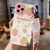 Accessories Wow Strawberry Peach IPhone Case With Strap