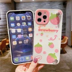 Accessories Wow Strawberry Peach IPhone Case With Strap