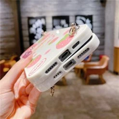 Accessories Wow Strawberry Peach IPhone Case With Strap
