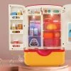 Mini Fridge Refrigerator 39pc Kitchen Kids Toys With Ice Dispenser, Steam & Lights Plush & Toys