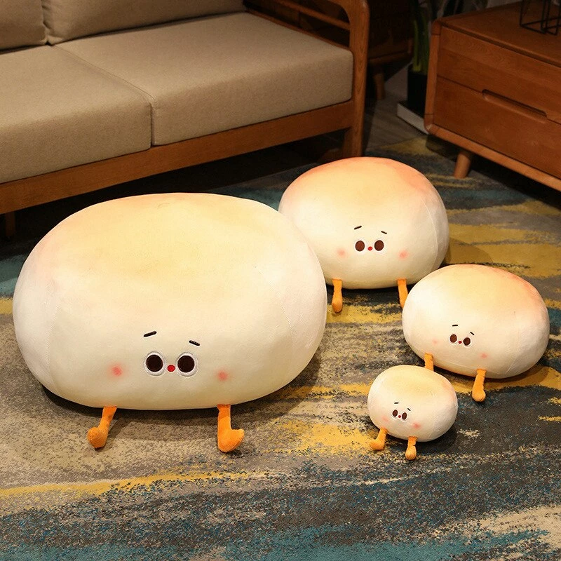 Soft Toy Plush & Toys Steamed Round Stuffed Bao Bun Plushie 4 Soft Toy Plush & Toys Steamed Round Stuffed Bao Bun Plushie