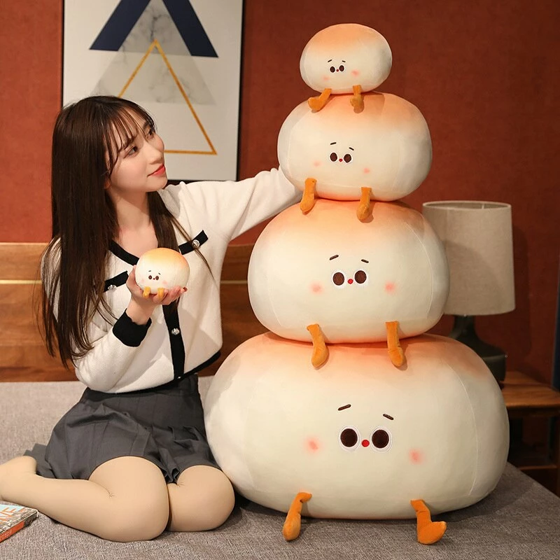 Soft Toy Plush & Toys Steamed Round Stuffed Bao Bun Plushie 8 Soft Toy Plush & Toys Steamed Round Stuffed Bao Bun Plushie