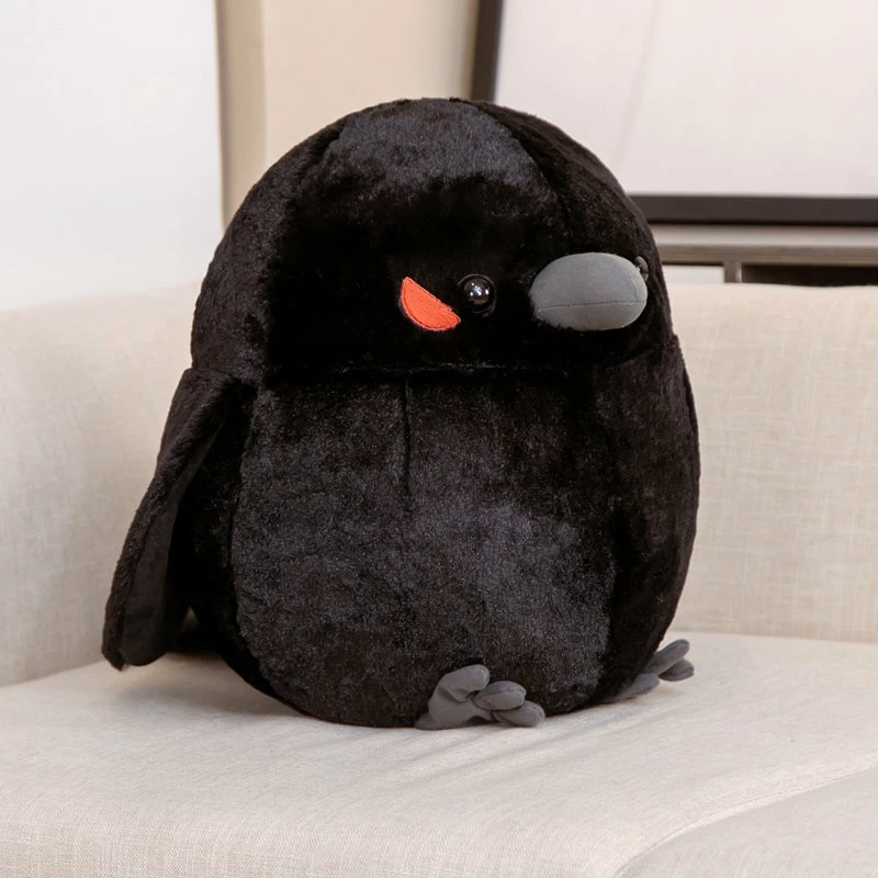 Soft Toy Round Chonky Sparrow Raven Crow Bird Plushies 8 Soft Toy Round Chonky Sparrow Raven Crow Bird Plushies