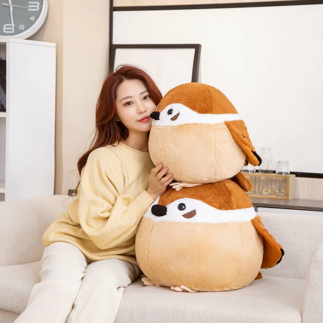 Soft Toy Round Chonky Sparrow Raven Crow Bird Plushies 6 Soft Toy Round Chonky Sparrow Raven Crow Bird Plushies