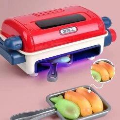 Toys 34pc Barbeque Grill Electric Interactive Children Cooking Toy With Steam And Grill Effects Plush & Toys