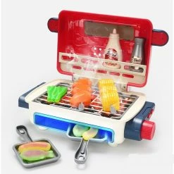 Toys 34pc Barbeque Grill Electric Interactive Children Cooking Toy With Steam And Grill Effects Plush & Toys