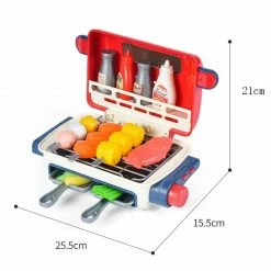 Toys 34pc Barbeque Grill Electric Interactive Children Cooking Toy With Steam And Grill Effects Plush & Toys