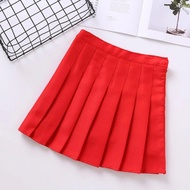 Apparel High Waist Cute Simple Pleated Short Light Skirt 7 Apparel High Waist Cute Simple Pleated Short Light Skirt