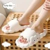 Apparel Kawaii Pastel Cloud Thick Sole Open-Toe Slippers | NEW
