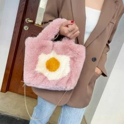 Bag Fluffy Egg Mini Tote | NEW