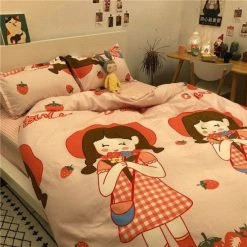 Home Decor Sweetest Strawberry Bedding Set
