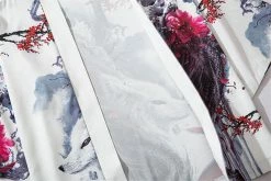 Apparel Fox Cranes Dragon Japanese Women Kimono Robe Cardigan