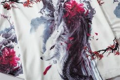 Apparel Fox Cranes Dragon Japanese Women Kimono Robe Cardigan