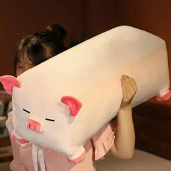 Soft Toy Plush & Toys Long Soft Rectangle Pig Minecraft-like Stuffed Plushie