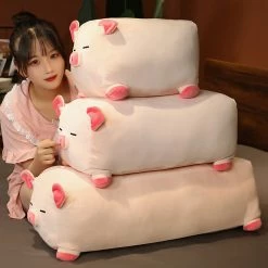 Soft Toy Plush & Toys Long Soft Rectangle Pig Minecraft-like Stuffed Plushie
