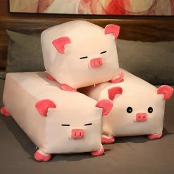 Soft Toy Plush & Toys Long Soft Rectangle Pig Minecraft-like Stuffed Plushie