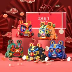 Build It Five Lucky Chinese Lunar Tigers Nano Building Sets