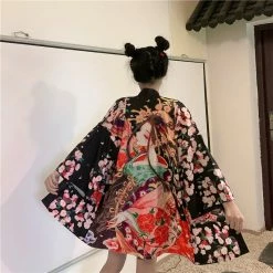 Apparel Japanese Lady Sakura Women Kimono Robe Cardigan | NEW
