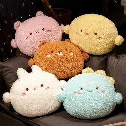 Soft Toy Round Fluffy Animal Pillow Plushie Collection | NEW