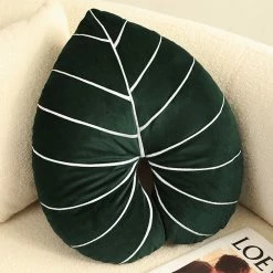 Soft Toy Nordic Green Lifelike Leaf Plushies Pillow