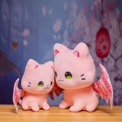 Soft Toy Luna & Solis The Kawaii Sakura Cats With Wings Plushies | NEW