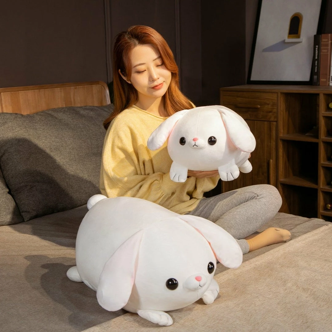 Soft Toy Pearls The Kawaii White Laying Bunny Plushie | NEW 9 Soft Toy Pearls The Kawaii White Laying Bunny Plushie | NEW