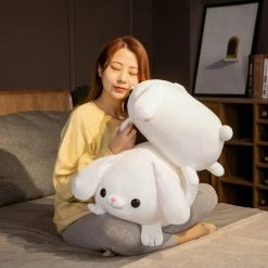 Soft Toy Pearls The Kawaii White Laying Bunny Plushie | NEW 16 Soft Toy Pearls The Kawaii White Laying Bunny Plushie | NEW