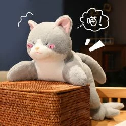Kawaiies Sales 32 Soft Toy Kawaii Grey Half Cat Half Shark Combo Plushie | NEW