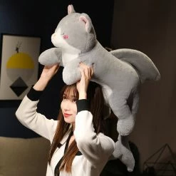 Soft Toy Kawaii Grey Half Cat Half Shark Combo Plushie | NEW