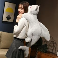 Soft Toy Kawaii Grey Half Cat Half Shark Combo Plushie | NEW