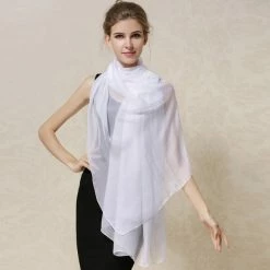 Apparel Pure Silk Transparent Extra Large Scarf