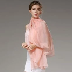 Apparel Pure Silk Transparent Extra Large Scarf
